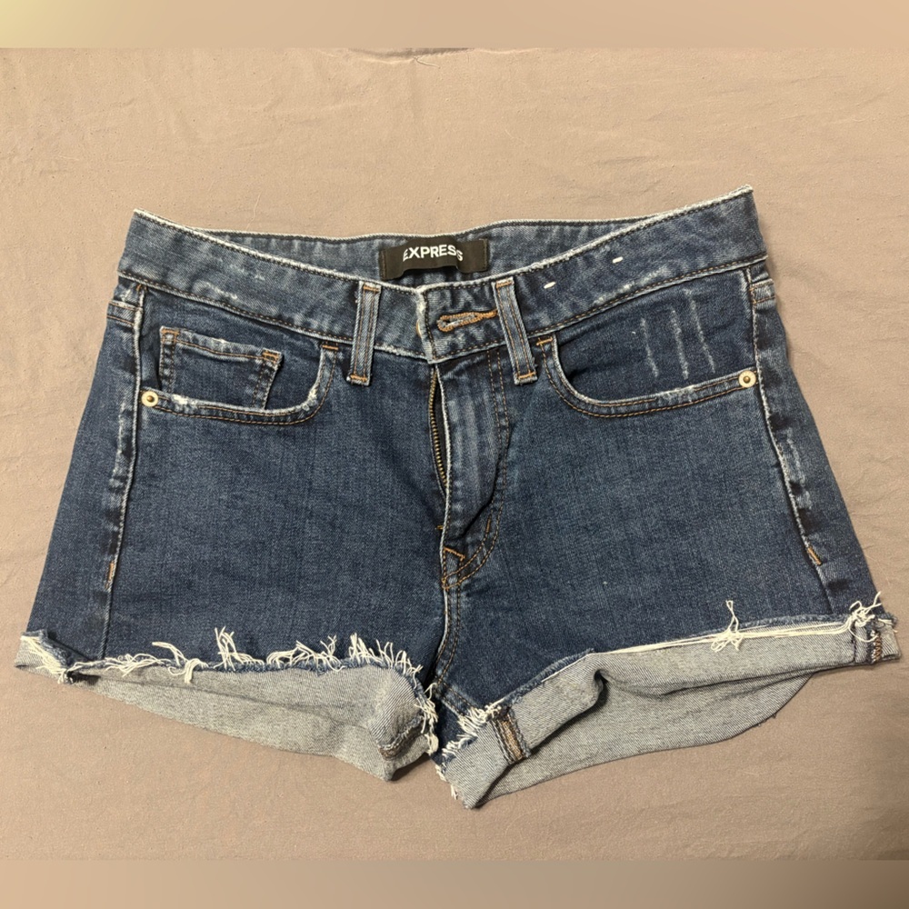 Express Dark Blue Women's Jean Shorts